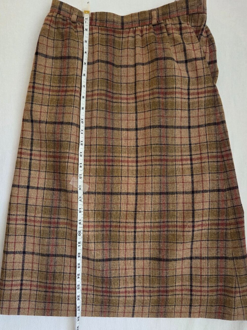 Vintage Wool Midi Skirt